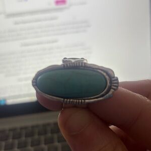 Paparazzi Turquoise and Silver‎ Statement Ring